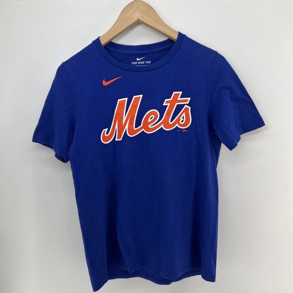 Nike NY Mets Pete Alonso 20 Shirt Boys Youth L 14/16 Blue MLB Baseball Graphic T